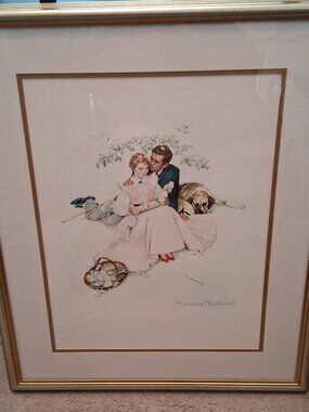 Norman Rockwell "Flowers in Tender Bloom" Lithograph COA Ltd Ed 561/1800